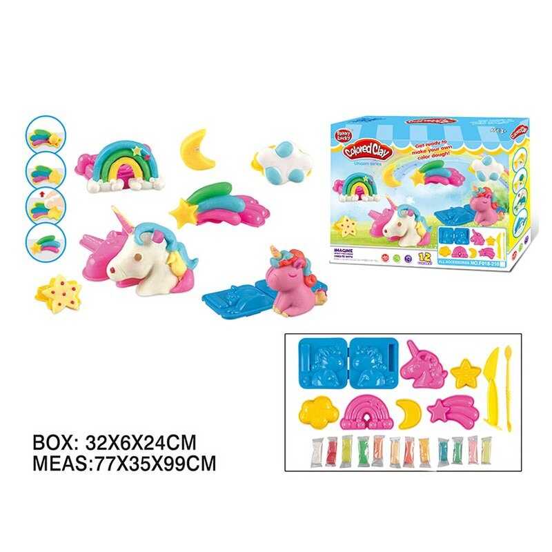 Фотография 1 товарной позиции интернет-магазина детских игрушек www.smarttoys.com.ua Тісто для ліплення F 018-210 (48/2) 12 кольорів, 7 форм, інструменти, в коробці