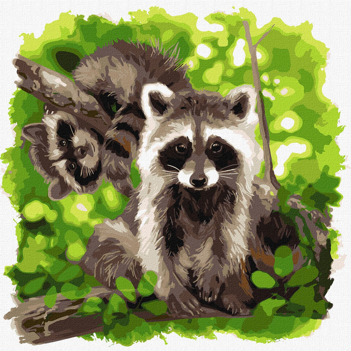 Набір для розпису по номерах. "Смугасті друзі" 40х40см