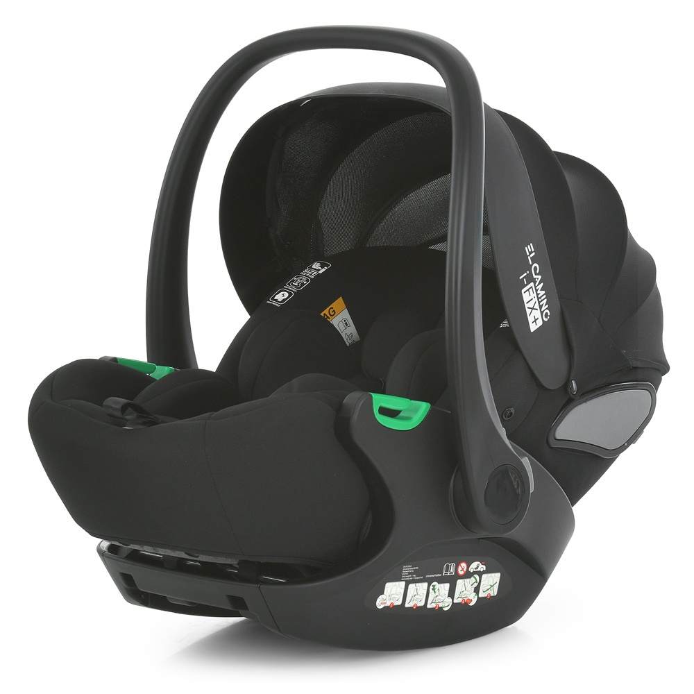 Автокрісло дитяче El Camino i-FIX+ ME 1110 Moon Black i-SIZE R129, зріст дитини 40-87см, рег.підгол.