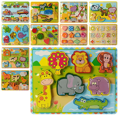 Іграшка дерев'яна Пазли MD 0933 мікс видів, кул., 30-22-1,5 см.