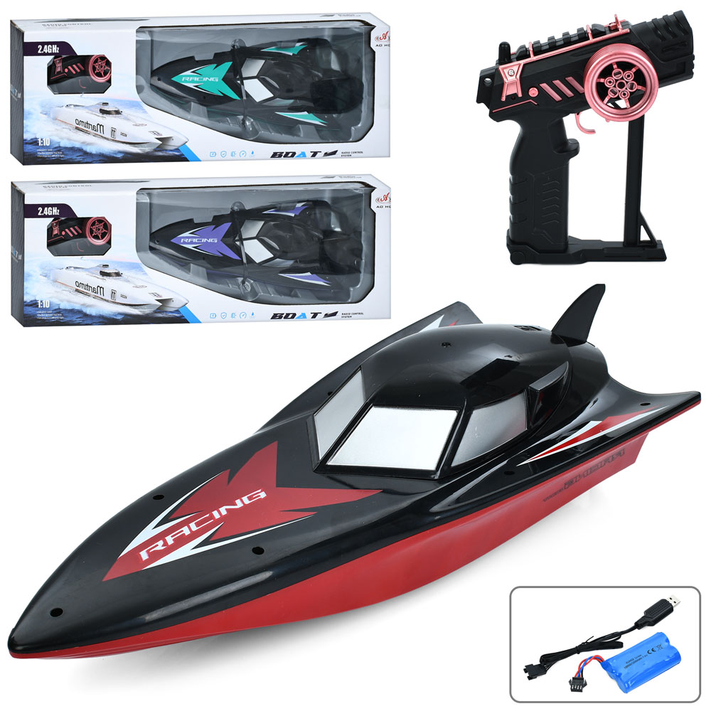 Катер 911-721A радіокер. 2,4G, акум., 1:10, USB, 3 кольори, кор., 69,5-23-16,5 см.