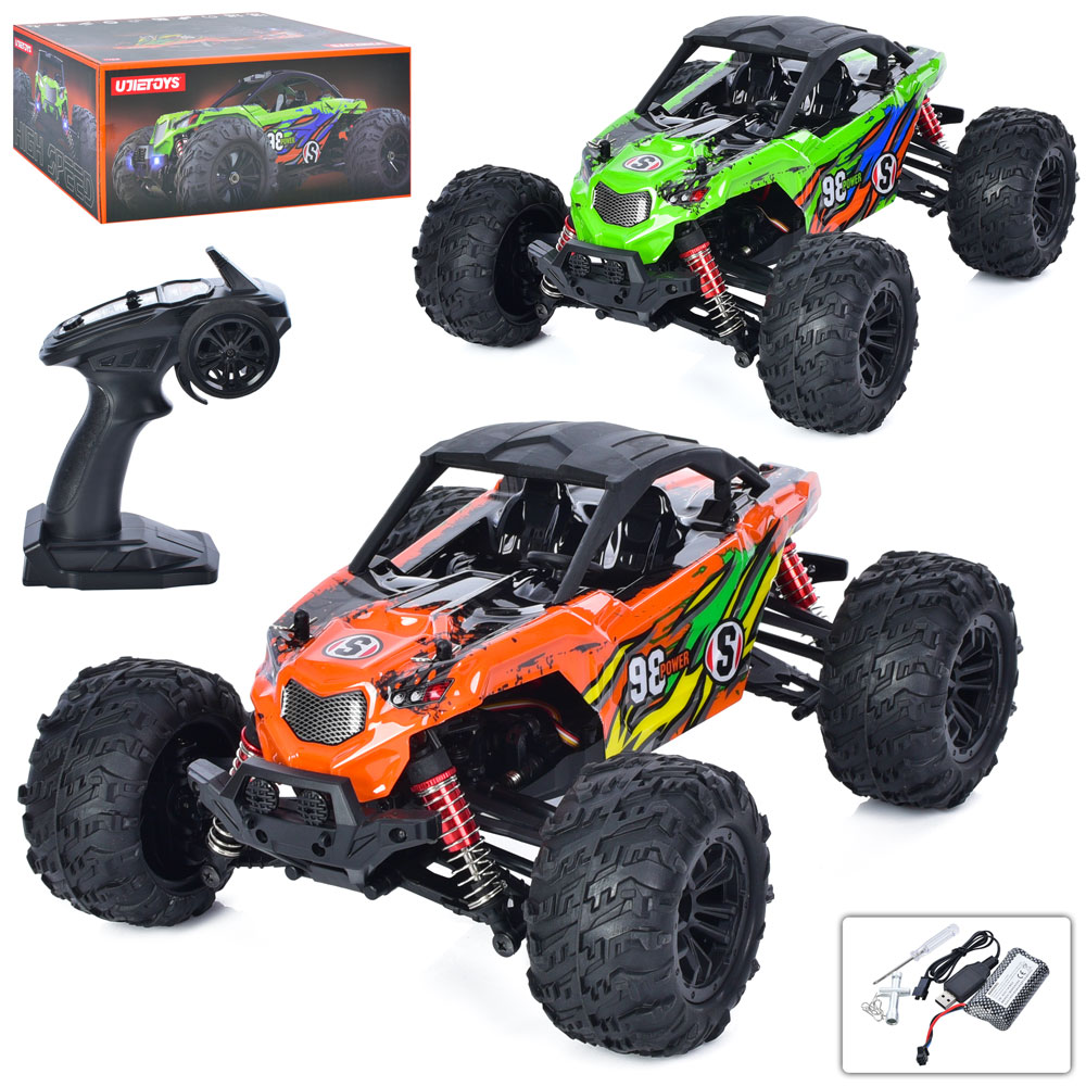 Джип UJ99-G161 радіок.2,4GHz,1:16,акум.,аморт.,небит.корпус,гум.колеса,4х4,USB,2кольори,світло,кор.