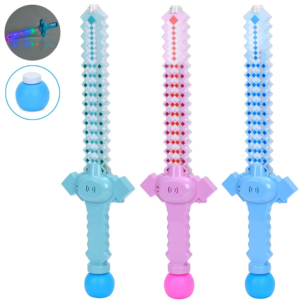 Мильні бульбашки 6640 меч, запаска, 3 кольори, муз., світло, бат., 20,5-61-6 см.