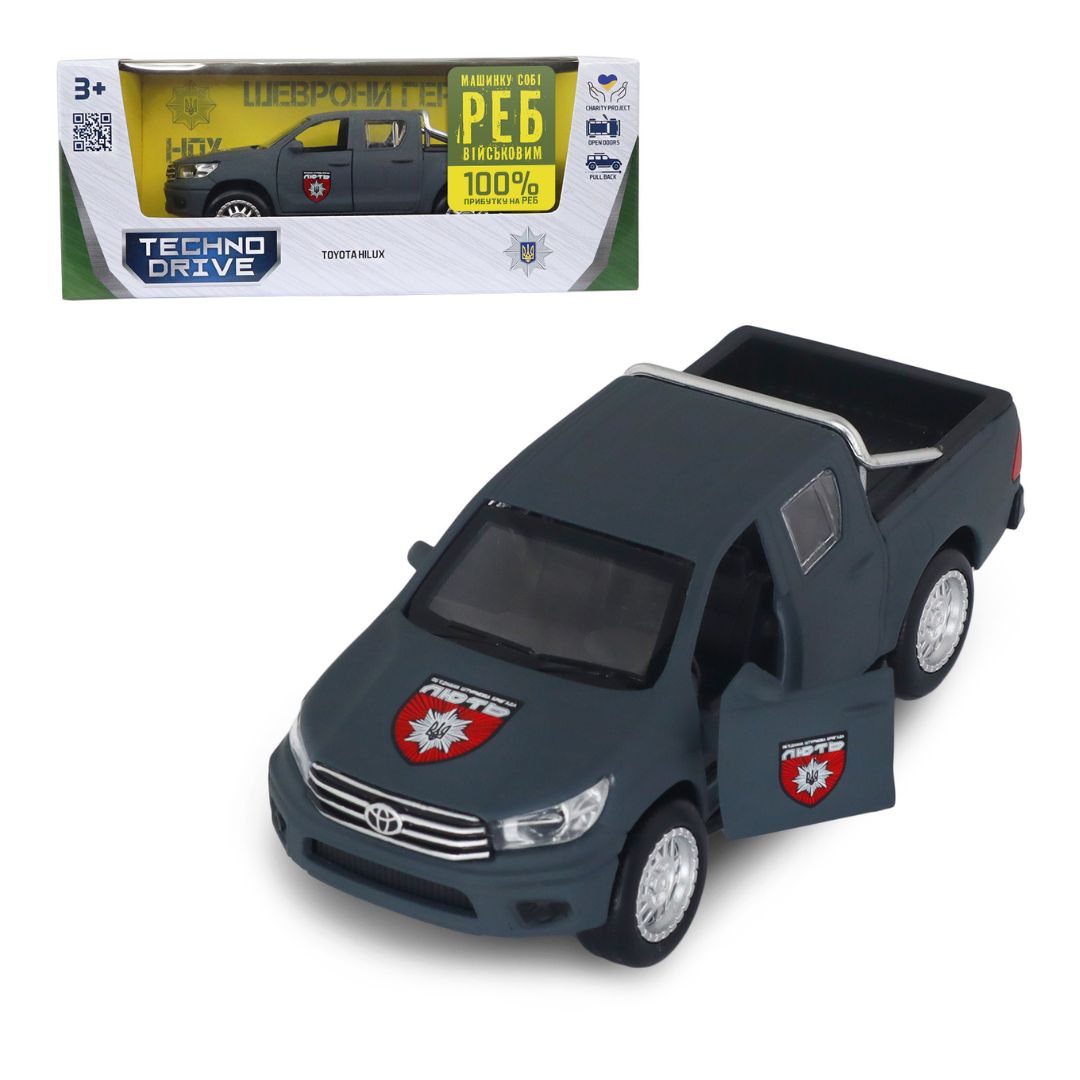 Автомодель серії "Шеврони Героїв" – TOYOTA HILUX – "ОШБр НПУ "ЛЮТЬ"
