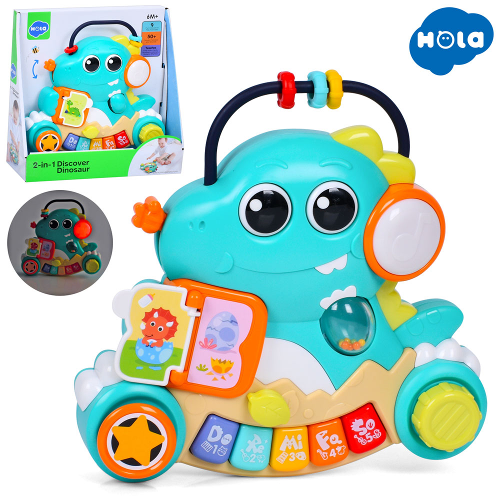 Піаніно HE8976 динозавр,3режими,звуки тварин,рух.деталі,барабан,тріскачка,муз.(анг),світло,бат.,кор.
