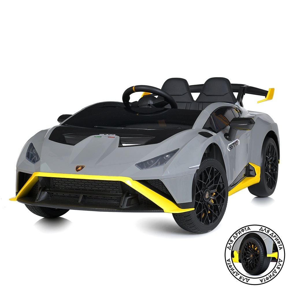 Машина M 5034EBLR-11 радіокер. 2,4G,1акум.24V8AH,2мот*200W,дрифт,MP3,USB,EVA,муз.,свiтло,шкiра,сірий