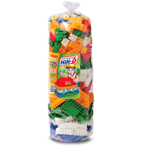 Конструктор дитячий "НІК-6" (325 дет.) паяний кульок