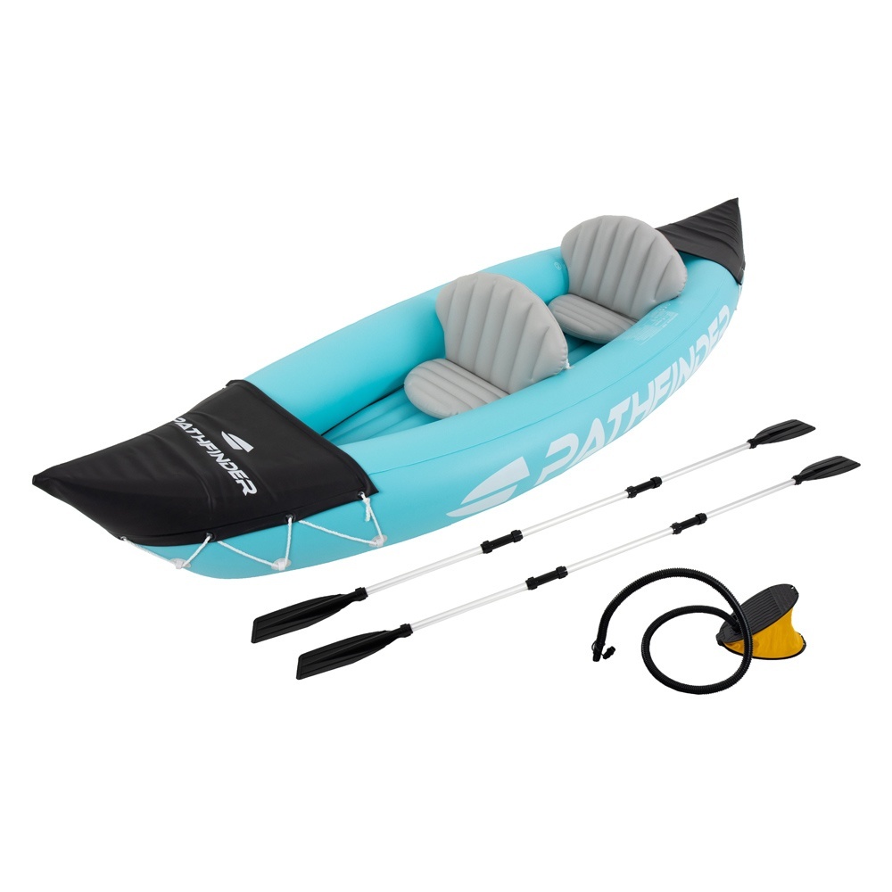 Човен 34184  на 2 людини, 2 весла, ножний насос, надувні сидіння, 321-92-47см,