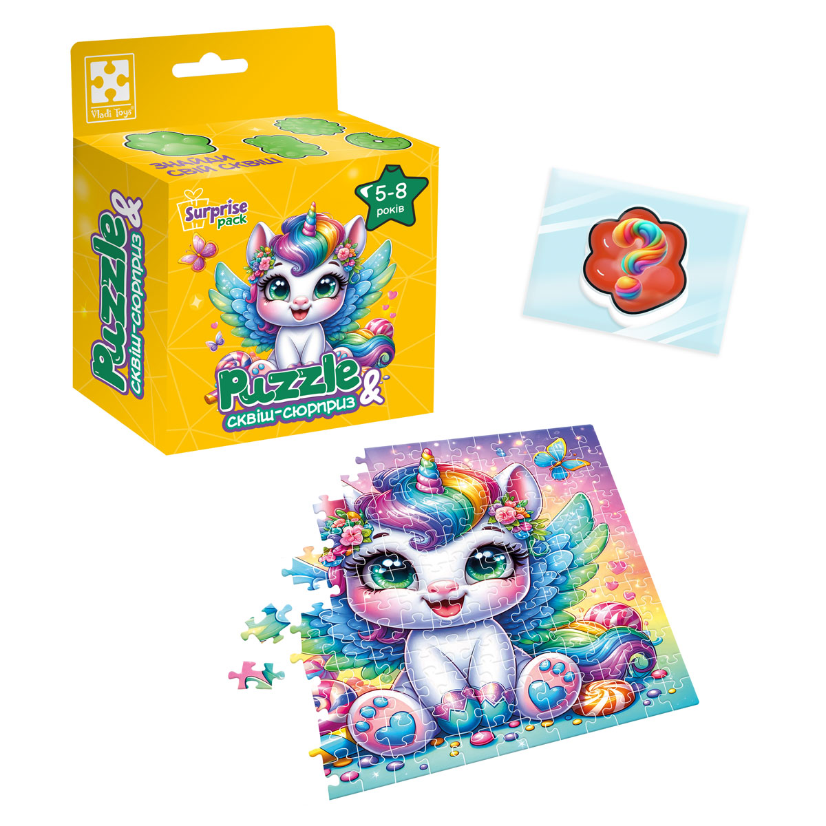 Гра розвиваюча пазли із сюрпризом "Єдиноріжка"VT8030-01 (укр)