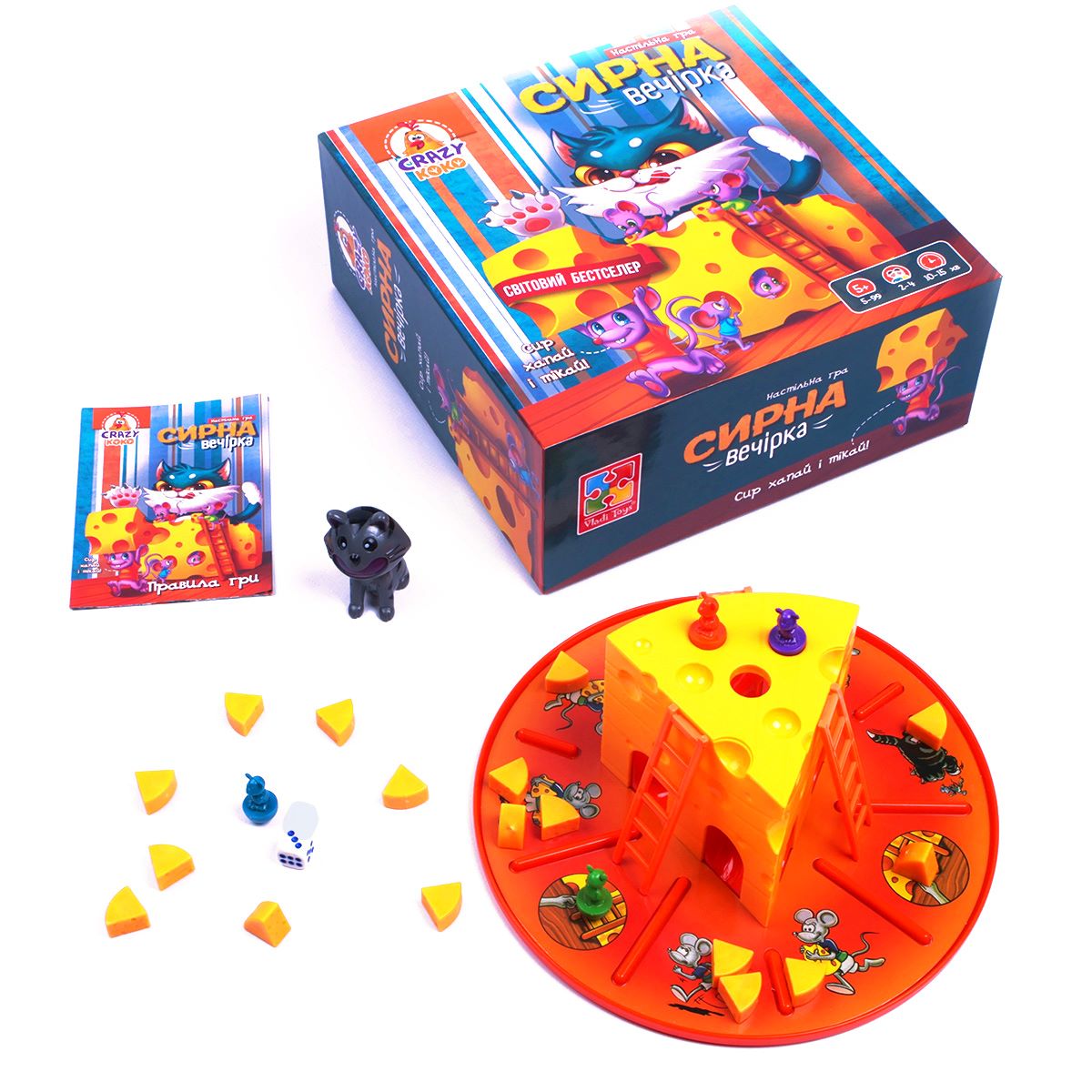 Гра настільна Vladi Toys розважальна. Сирна вечірка VT8055-38