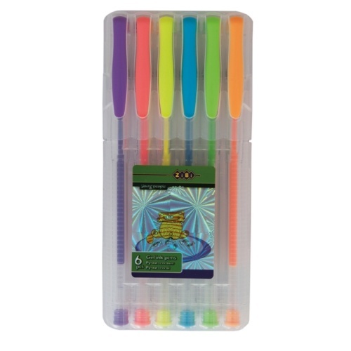 Набір з 6-ти гелевих ручок NEON, 6 кольорів