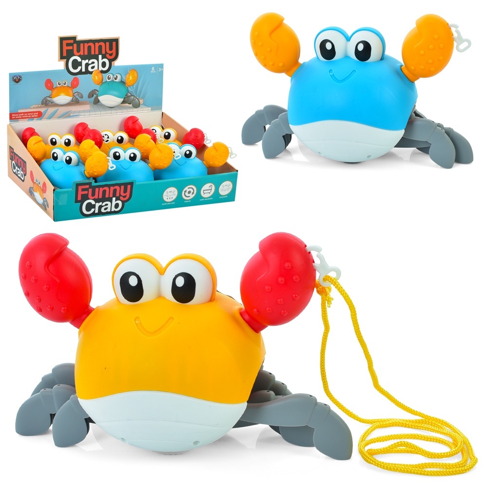 Іграшка 221-1 краб, заводний, їзде, 6 шт. (2 кольори) в диспл., 40-13-24 см.