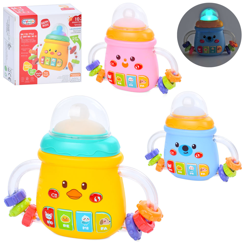 Гра 668-234 бутилочка,піаніно,3кольори,рух.дет.,муз.(англ.,зв.тварин,цифри),світло,бат.,кор.,12-12-4