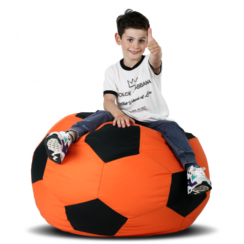 Фотография 2 товарной позиции интернет-магазина детских игрушек www.smarttoys.com.ua Кресло-мяч Оранжевый с черным Большой 120х120