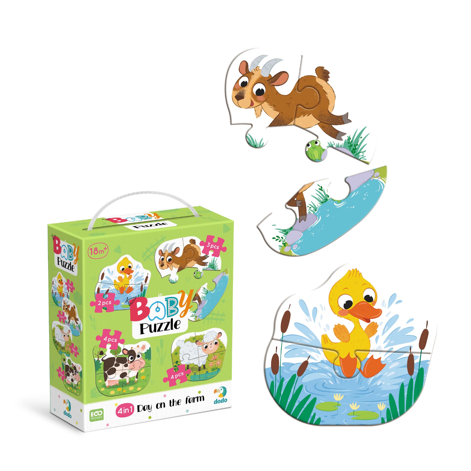 Пазл 4 в 1 Baby puzzle. День на фермі