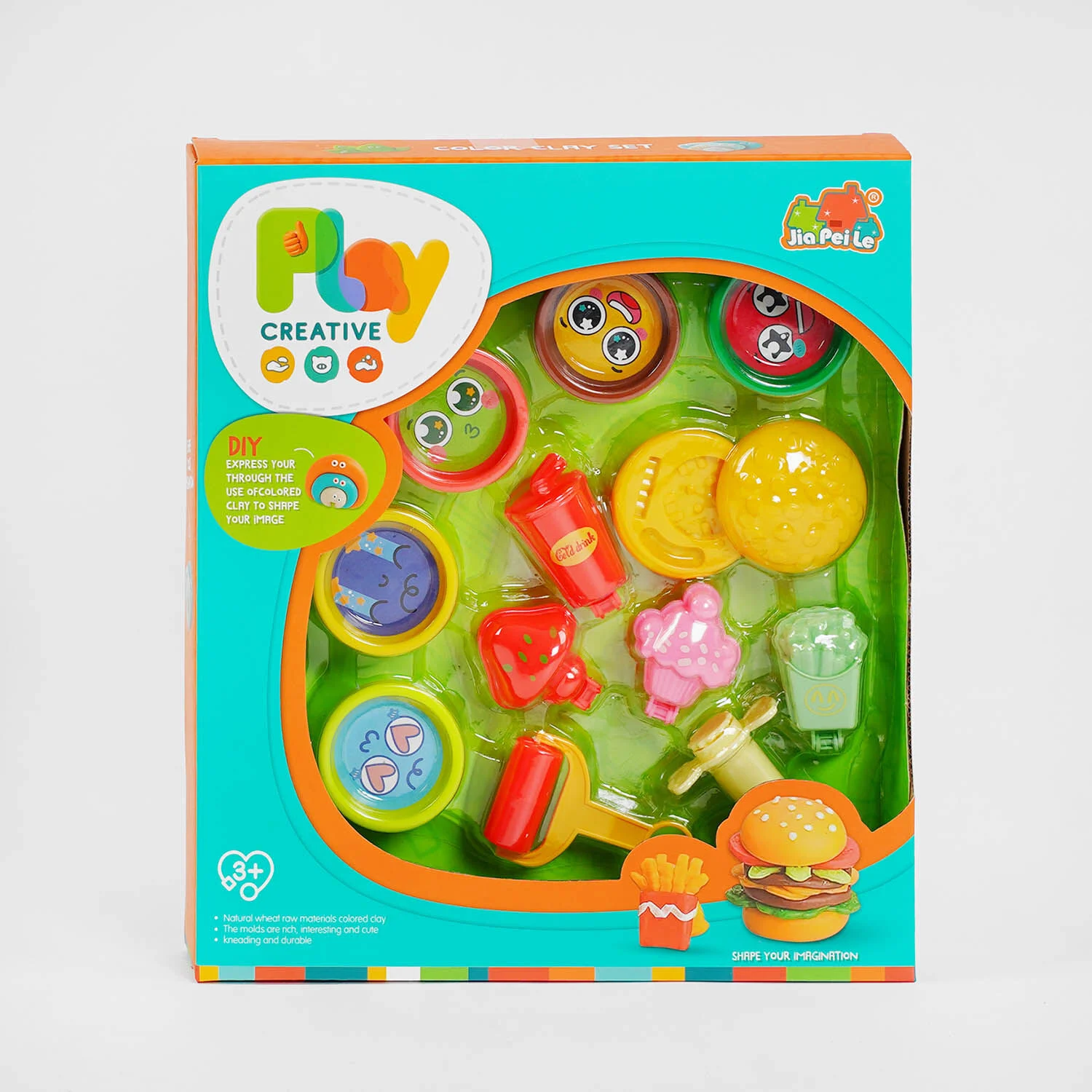 Тісто для ліплення 5838-128 (60/2) "Кухар", 5 кольорів, аксесуари, у коробці