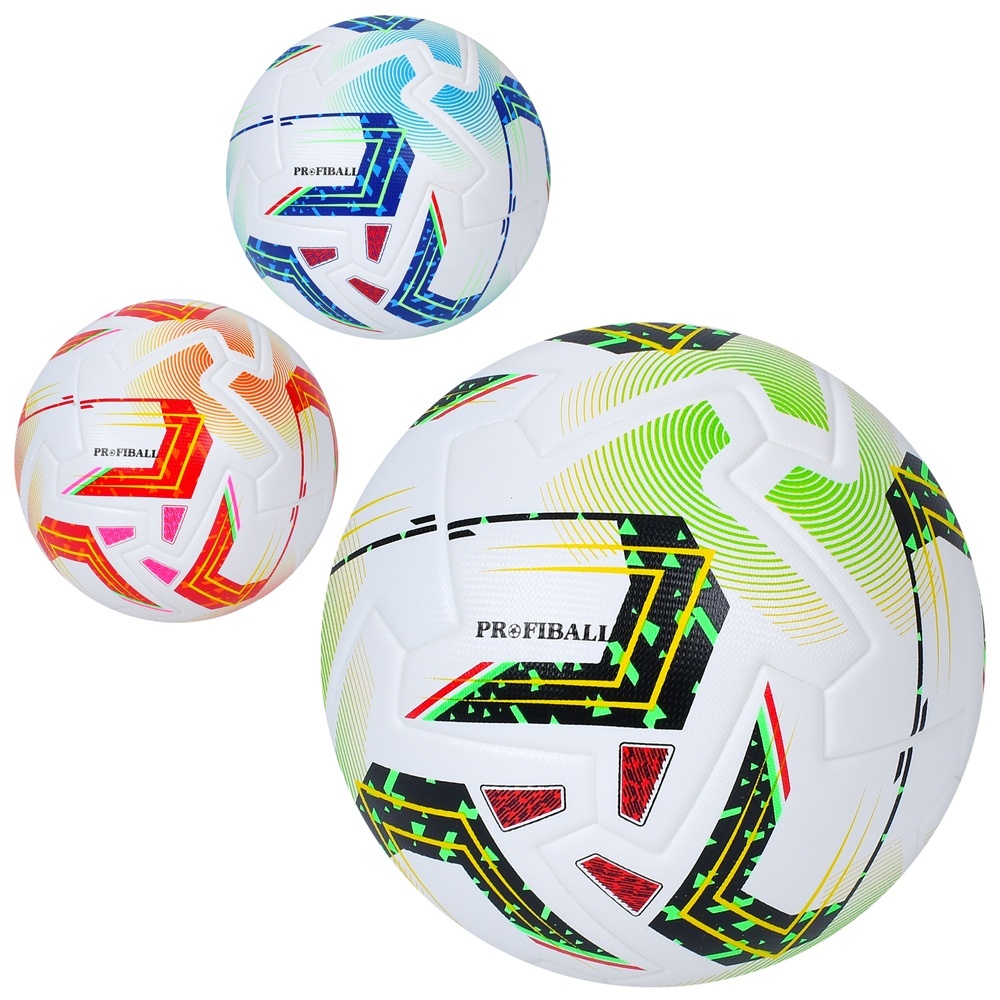 М'яч футбольний MS 4281 розмір 5, PU, ламінований, 400-420г, 3 кольори, кул.