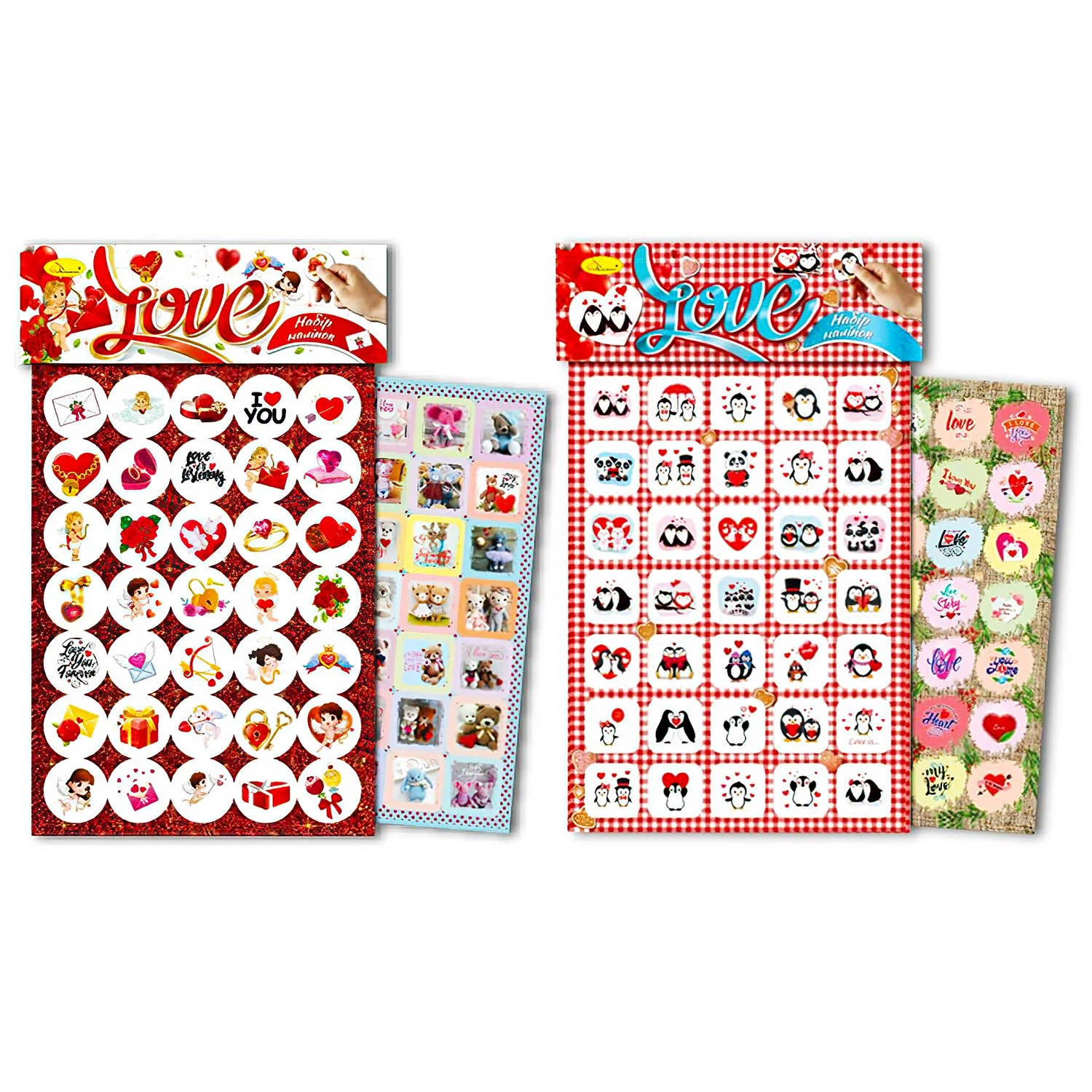 Набір наліпок "Love" А5 2 арк. НС-А5-08 (32) "Апельсин"