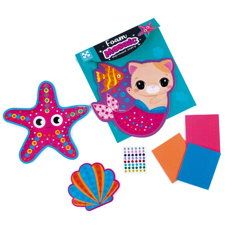 Набір для творчості Vladi Toys зі м'якою мозаїкою та стразами «Історія русалоньки» VT4511-21