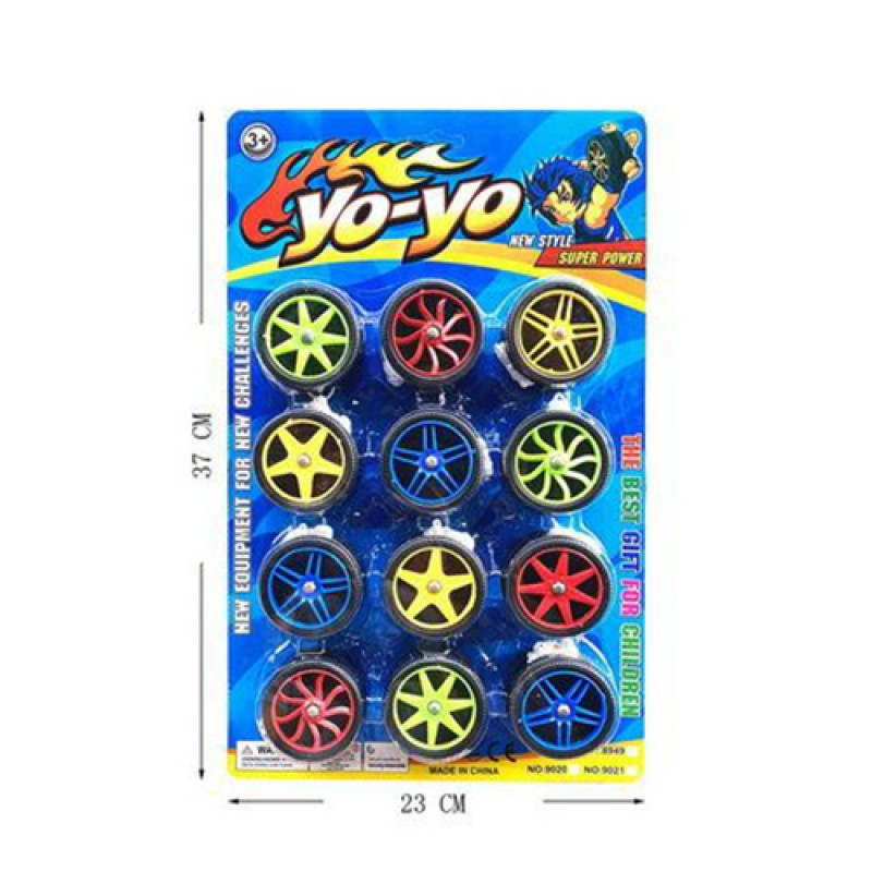 Йо-йо MR 0843 12 шт. (4 види) колесо, (3 види) на листі, 23-37-4 см.