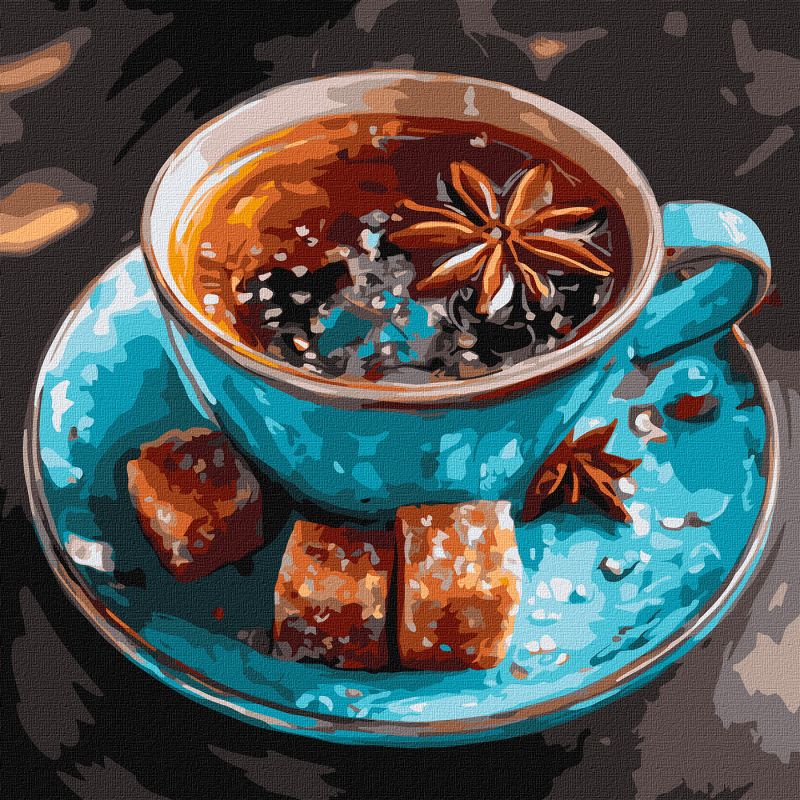 Набір для розпису по номерах "Чай з анісом" 40х40см
