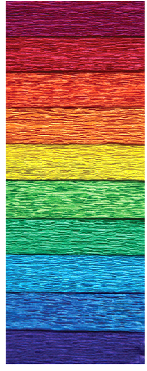 Папір гофрований, 200*50, mix spectrum 10 кольорів