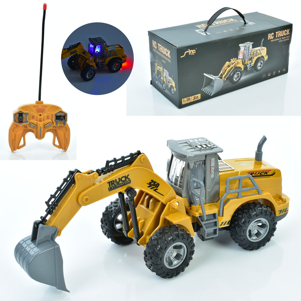 Екскаватор JH75-1D радіокер., 1:30, рухає ковшом, світло, бат., кор., 30,5-13-12,5 см.