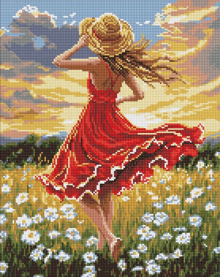 Набір з алмазною мозаїкою "Танець в полі" 40х50см