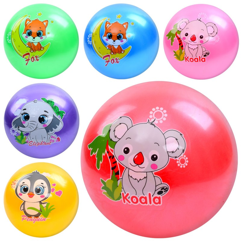 М'яч дитячий MS 3741 9 дюймів, малюнок, 60г, 4 види, 6 кольорів, кул.