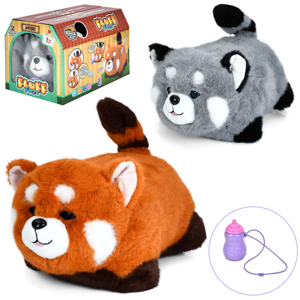 Тварина YG0245 м'яка іграшка, мала панда/червона панда,сенсорний,2 кольори,муз.,бат.,кор.,31,5-15-19