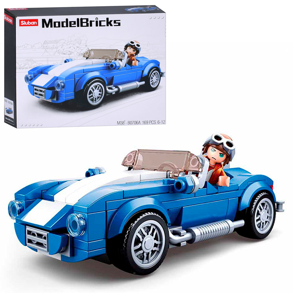 Конструктор SLUBAN M38-B0706A машинка, фiгурка, 169 дет., кор., 23,5-19-4,5 см.