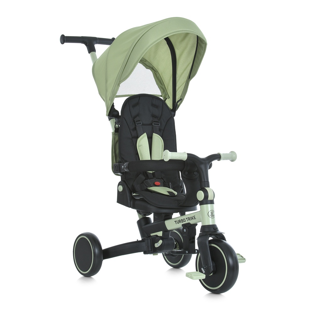 Велосипед MT 1036 green 3 кол. EVA (8/7), алюм. рама, поворот, складн., зелений.