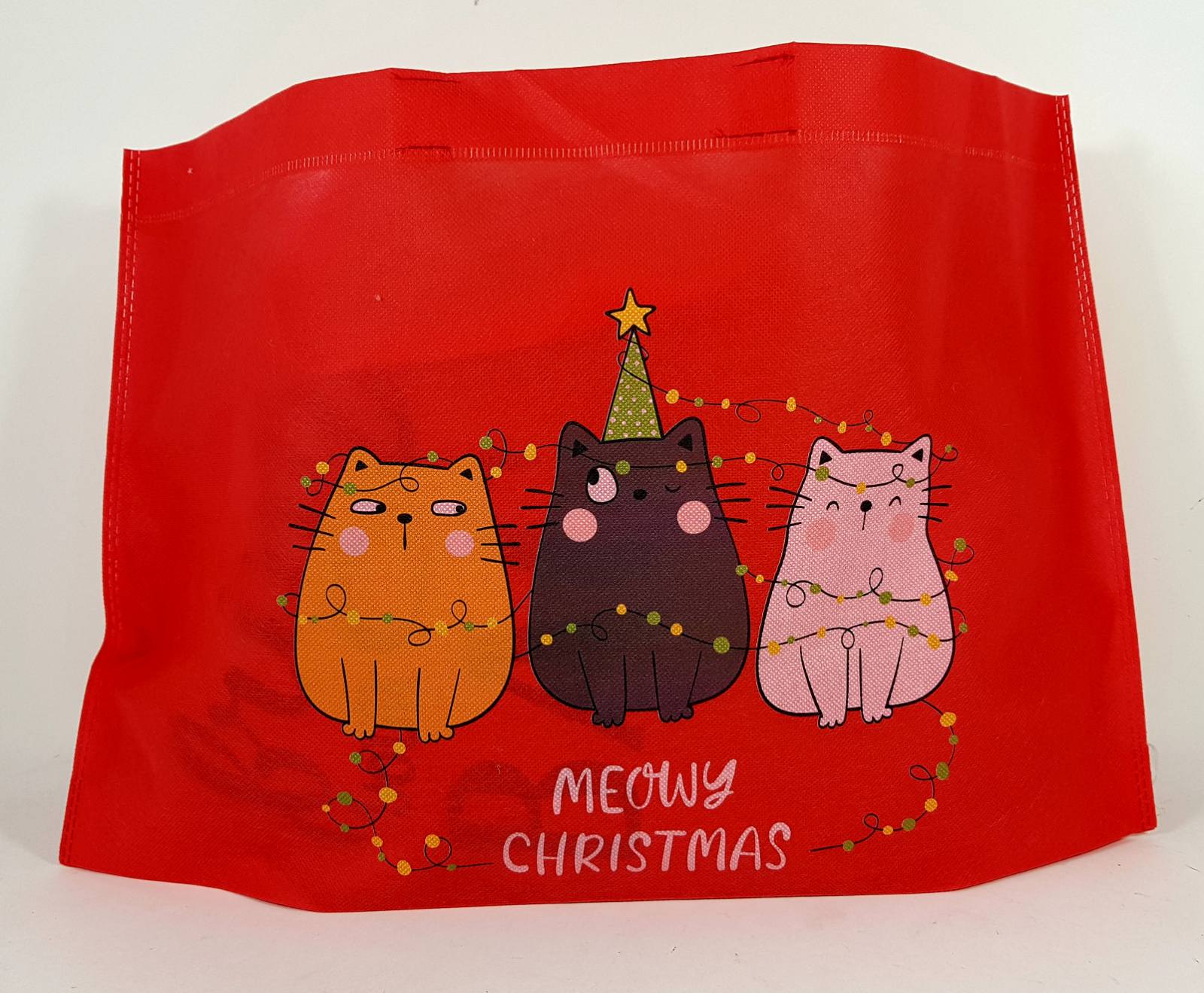 Сумка святкова "Коти" (спанбонд), 38*47