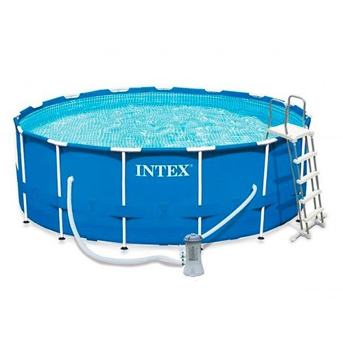 Басейн каркасний 28242 16805 л., фільтр-насос, драбина, підстилка, тент, кор., 457-122 см.