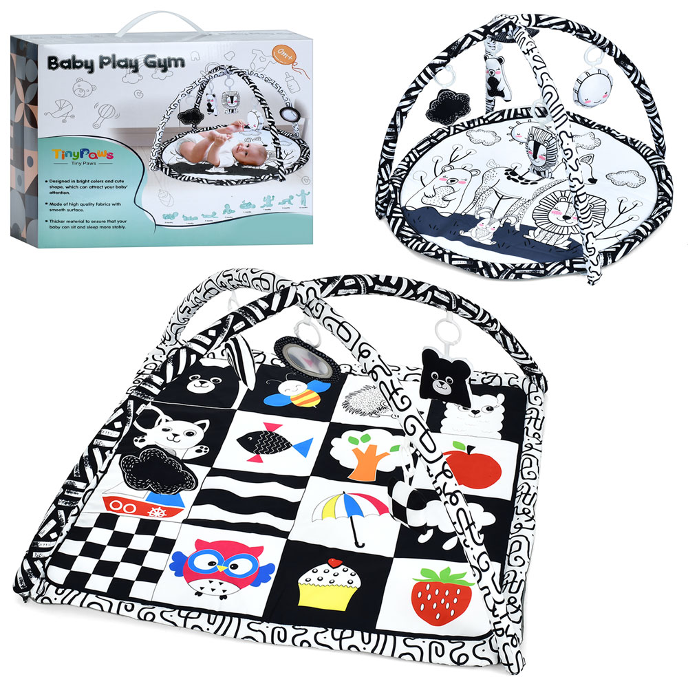 Килимок для немовляти ZL2307-2308 2 дуги, підвіски 5 шт., 2 види (квадрат, круг), кор., 40-35-13,5см