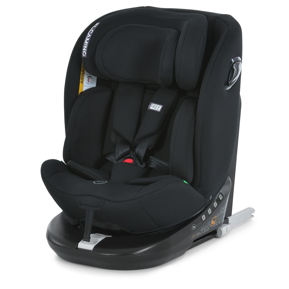 Автокрісло ME 1187 i-FREE Black дитяче, i-SIZE R129, фаза 1,2, top tether, isofix, 360, чорний