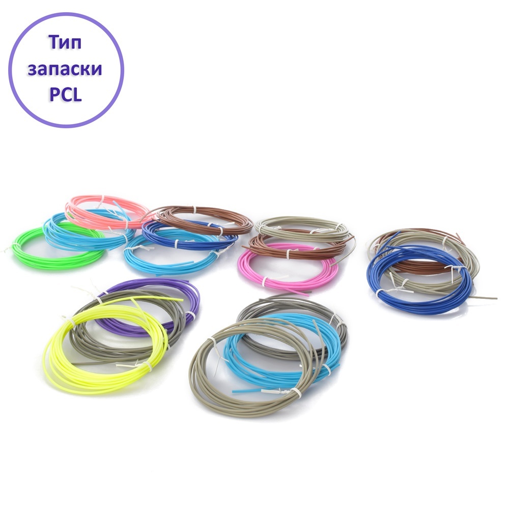 PCL філамента (запаска) Y784-1 пластик для 3D ручки, набір 3 шт., мікс кольорів, кул., 12-12-2 см.