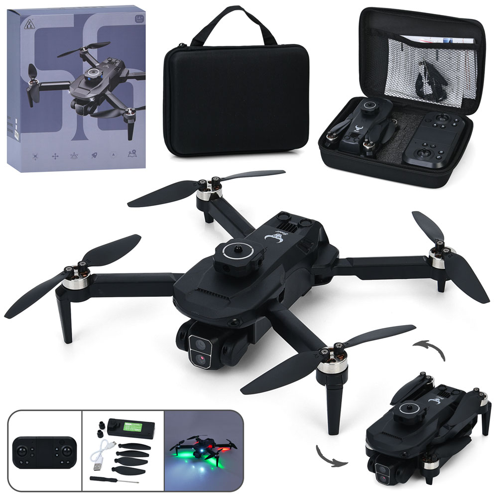 Квадрокоптер SG101MAX радіокер., акум., камера, запасні лопаті, чохол, світло,кор., 18,5-22,2-8 см.