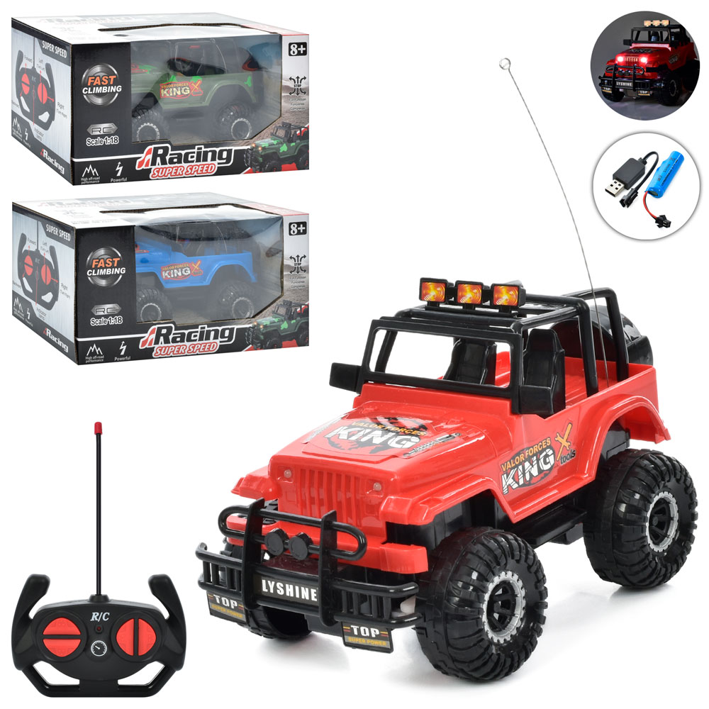 Джип 6067 радіокер., 1:18, акум., 3 кольори, USB, світло, кор., 27-15-13,5 см.