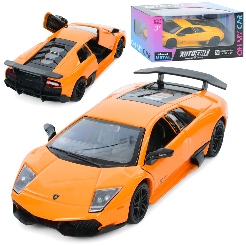 Машина AS-3089 АвтоСвіт,Lamborghini Murcielago,мет.,інерц.,відч. двері,гум.колеса,2кольори,кор.,15,5
