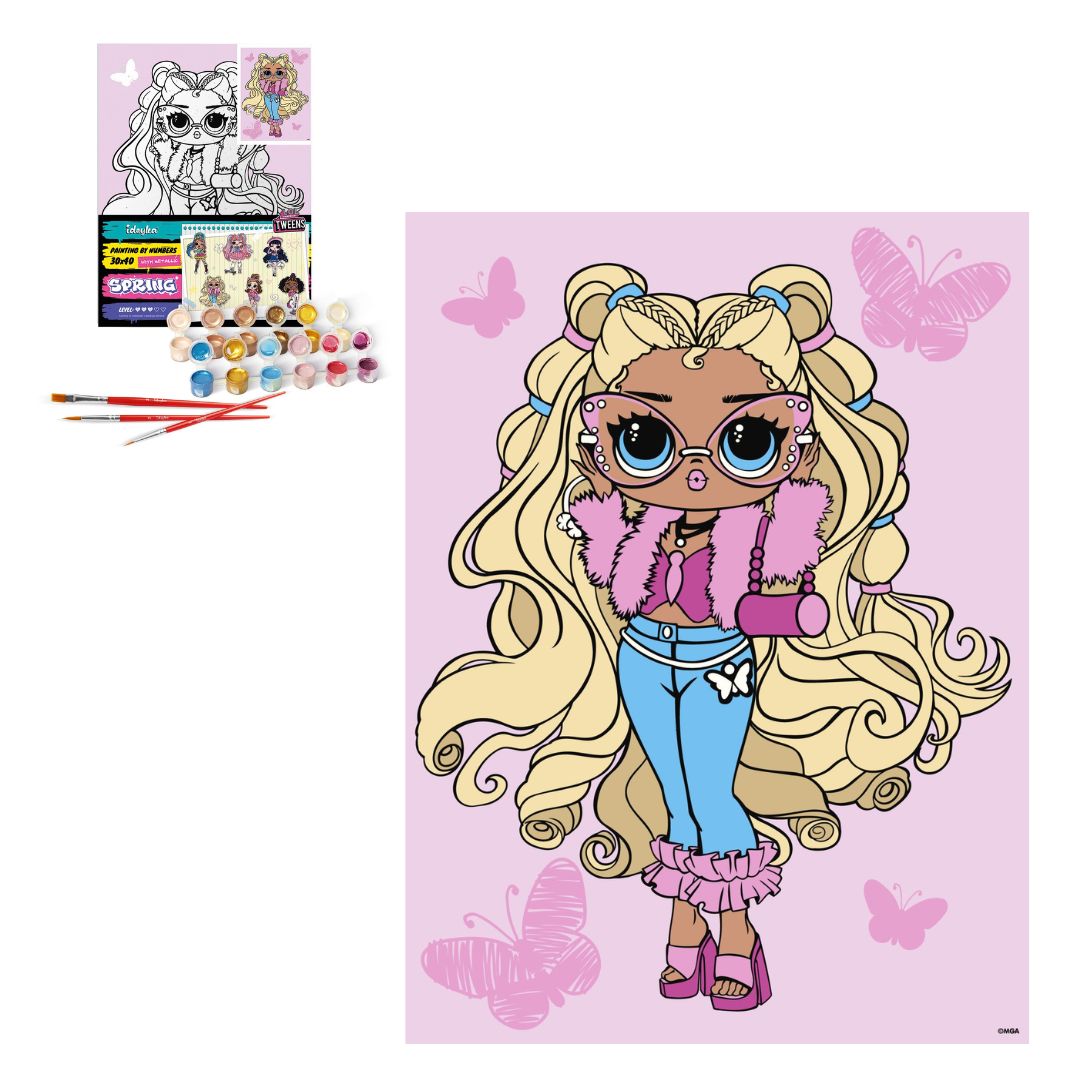 Набір для розпису по номерах для дітей "L.O.L. Surprise! Tweens Olivia Flutter" 30х40см