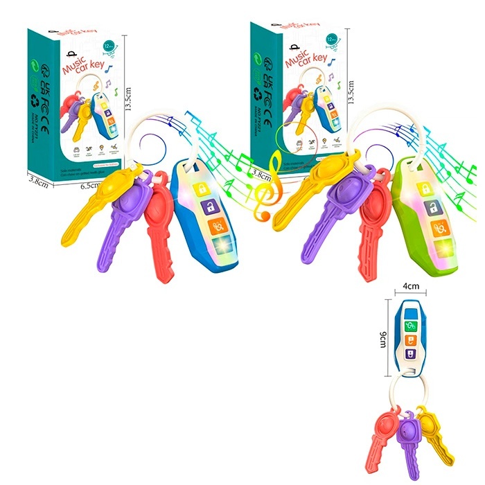Гра FY221брелок з ключами,13см,проріз,тек.дет,муз(англ)світ.2 кол.бат. в кор-ці, 6,5-13,5-4см