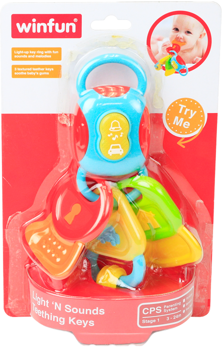 Брязкальце 0185-NL WinFun  брелок, ключі, прорізувач, світло, муз., бат.лист