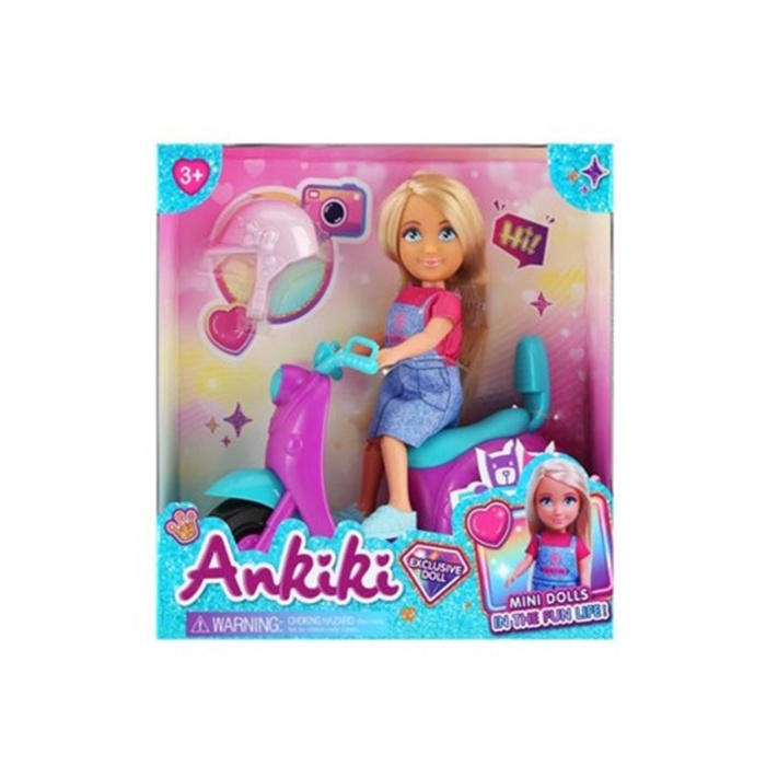 Лялька 606006  шарнирні ноги, скутер, кор., 16-16-7 см.