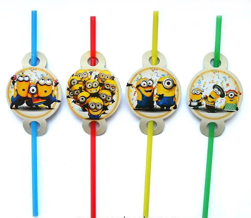 Трубочки з гофрою (ПРЕМІУМ) "Жовті чоловічки"(8шт/уп)