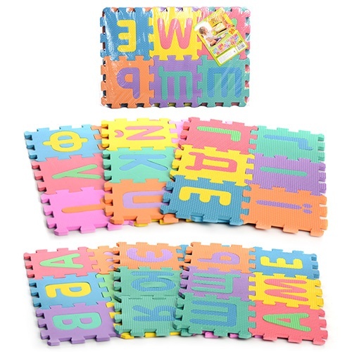 Килимок Мозаїка M 0379 EVA, алфавіт (укр.), 36 дет., 6 частин, кул., 45-31-5 см.