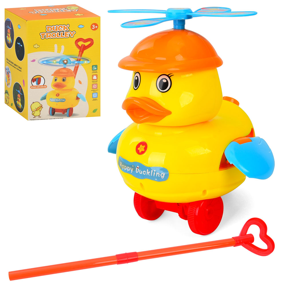 Каталка 692 (48шт) на палці 51см, каченя 21см, рухливі винт та крила, звук, в кор-ці, 15-21,5-14см