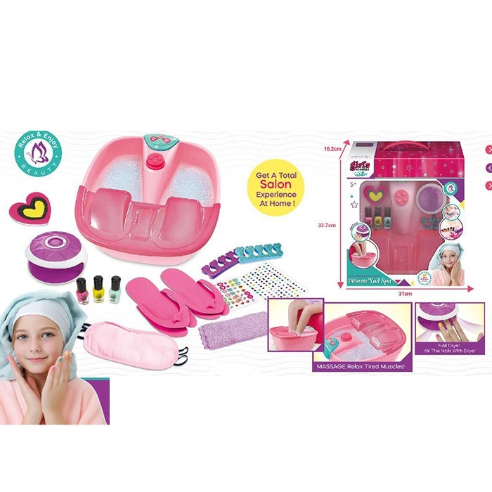 Набір для творчості MBK-529 набір для педікюру,ванночка,розділ.для пальців,лак3шт.,муз.,світло,бат.