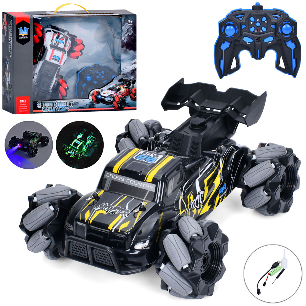 Машинка MT2022-39 радіок.2,4G,акум.,пара/дим,колеса-ролики,небит.корп.,2кольори,USB,муз.,світло,кор.