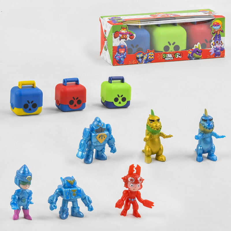 Фотография 1 товарной позиции интернет-магазина детских игрушек www.smarttoys.com.ua Герої 36908 (192) BRAWL STARS, 3 штуки в коробці